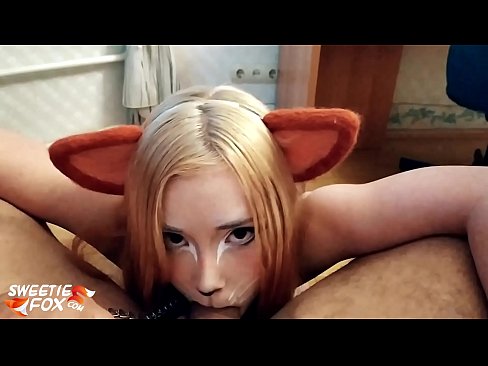 ❤️ Кіцуне ковтає член і кончить в рот ❤❌ Порно-відео у нас ❤
